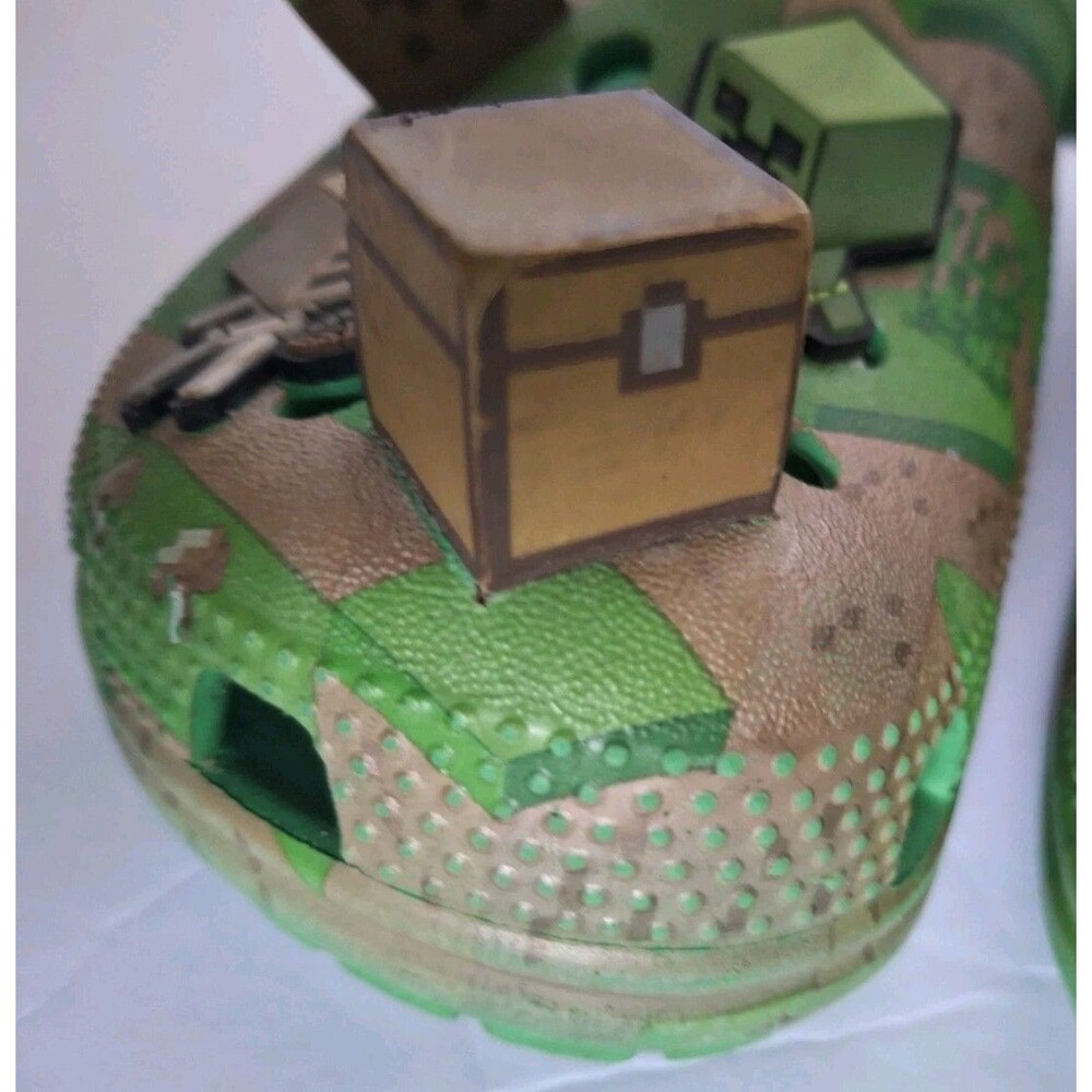 Minecraft Kids' Crocs Size Kids C12 Slides LIMITED EDITION Activewear Non-slip - Picture 7 of 14